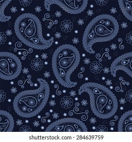Paisley colorful elegance seamless pattern of beautiful cucumbers Turkish, Indian, Persian