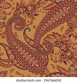 Paisley Damask ornament. Floral Seamless Vector pattern
