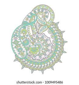 Paisley Damask ornament. Isolated Vector illustration