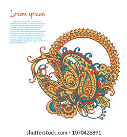 Paisley Damask ornament. Isolated Vector illustration