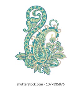 Paisley Damask ornament. Isolated Vector illustration