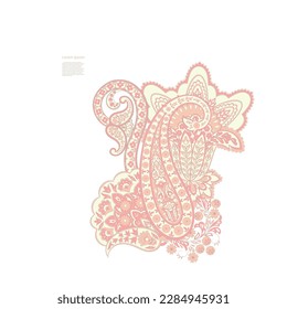 Paisley Damask Ornament. Einzelne Vektorgrafik