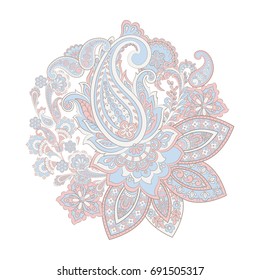 Paisley Damask ornament. Isolated Vector illustration