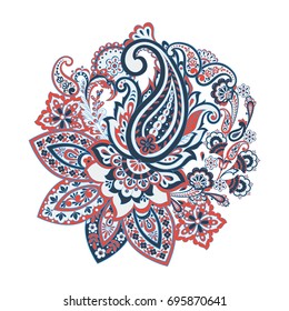 Paisley Damask ornament. Isolated Vector illustration