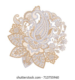 Paisley Damask ornament. Isolated Vector illustration