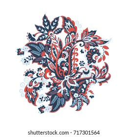 Paisley Damask ornament. Isolated Vector illustration