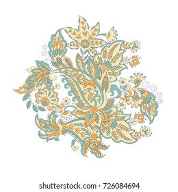 Paisley Damask ornament. Isolated Vector illustration