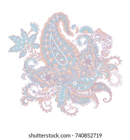 Paisley Damask ornament. Isolated Vector illustration