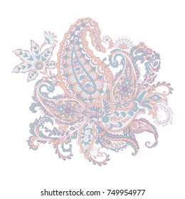 Paisley Damask ornament. Isolated Vector illustration