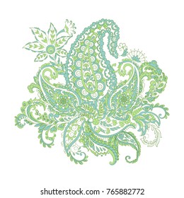 Paisley Damask ornament. Isolated Vector illustration