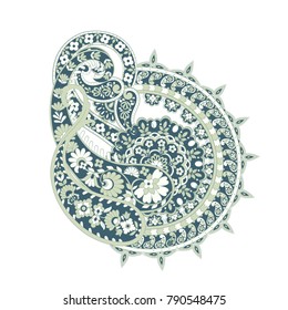 Paisley Damask ornament. Isolated Vector illustration