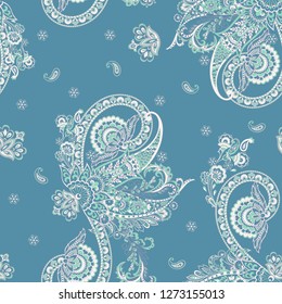 Paisley Damask ornament. Seamless Vector pattern