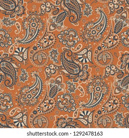 Paisley Damask ornament. Seamless Vector pattern