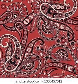 Paisley Damask ornament. Seamless Vector pattern