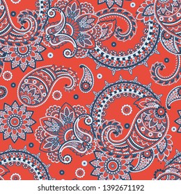 Paisley Damask ornament. Seamless Vector pattern
