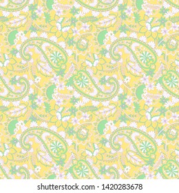 Paisley Damask ornament. Seamless Vector pattern