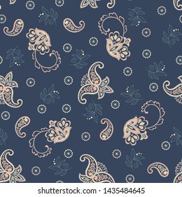 Paisley Damask ornament. Seamless Vector pattern