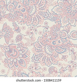 Paisley Damask ornament. Seamless Vector pattern