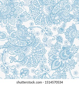 Paisley Damask ornament. Seamless Vector pattern