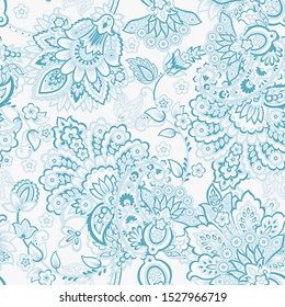 Paisley Damask ornament. Seamless Vector pattern