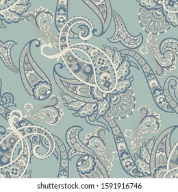 Paisley Damask ornament. Seamless Vector pattern