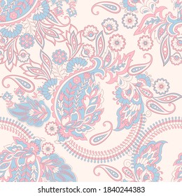 Paisley Damask ornament. Seamless Vector pattern