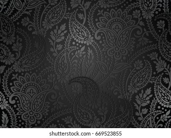 Paisley dark seamless background