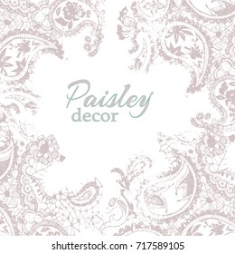 Paisley decoration hand drown element for your design