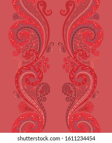 paisley decorative background for wallpaper, fabric design, card, label, poster, cover design, Valentines day, wedding