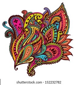 Paisley design on a white background