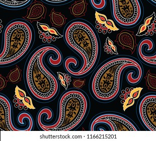 paisley design pattern on background