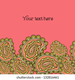 Paisley, designer decorative frame, decorative element