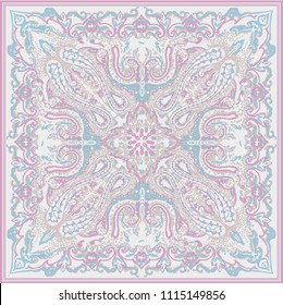 Paisley doodle print fluor