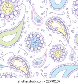 Paisley in doodles style