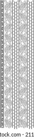 Paisley and dot line pattern use for border, fabric, wall, tile, paper print, background, texture.