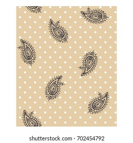 paisley and dots print vector