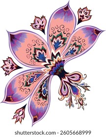 paisley or ethnic flowers vector element