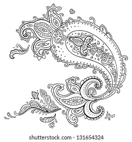 Paisley. Ethnic ornament.  Vector illustration isolated.