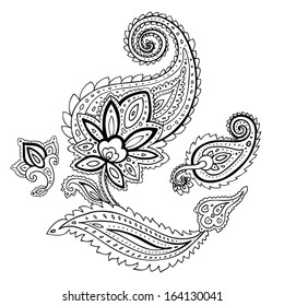 Paisley. Ethnic ornament. Vector illustration isolated.