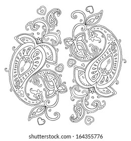 Paisley. Ethnic ornament. Vector illustration isolated.