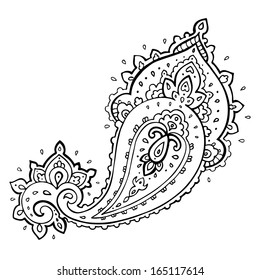 Paisley. Ethnic ornament. Vector illustration isolated.