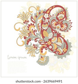 Paisley. Ethnic ornament. Vector illustration isolated