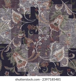 paisley ethnic patchwork pattern textures background