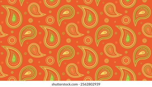 Paisley ethnic of repetition repeating. Leaf romance of eternity paint. Old scrapbook floral pattern beauty. Drawn modern in doodle repeat.