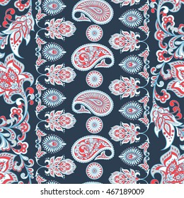 paisley ethnic seamless pattern