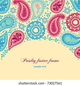 Paisley festive frame; it's a clipping mask, all shapes are entire