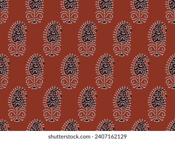 PAISLEY FLORAL AJRAKH PATTERN  AND BLOCK PRINT PATTERN BATIK PRINT BACKGROUND DIGITAL PRINTING TEXTILE PATTERN