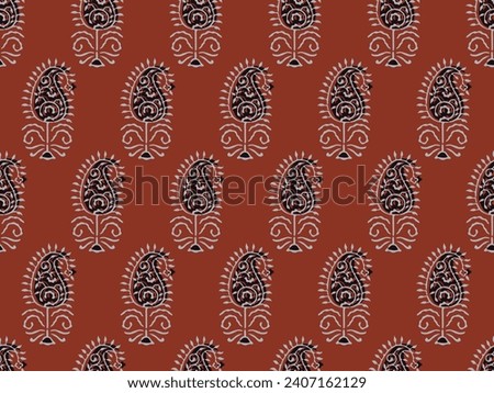 PAISLEY FLORAL AJRAKH PATTERN  AND BLOCK PRINT PATTERN BATIK PRINT BACKGROUND DIGITAL PRINTING TEXTILE PATTERN
