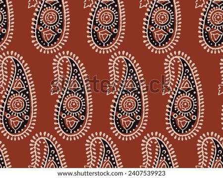 PAISLEY FLORAL AJRAKH PATTERN  AND BLOCK PRINT PATTERN BATIK PRINT BACKGROUND DIGITAL PRINTING TEXTILE PATTERN