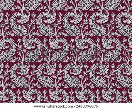 PAISLEY FLORAL AJRAKH PATTERN  AND BLOCK PRINT PATTERN BATIK PRINT BACKGROUND DIGITAL PRINTING TEXTILE PATTERN
